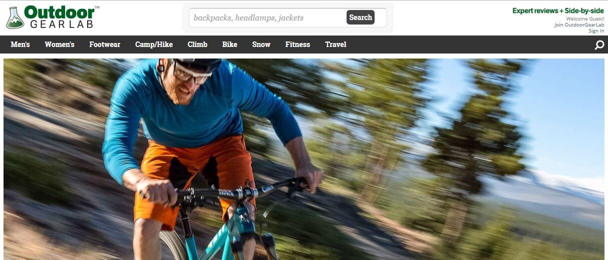 OutdoorGearLab -Amazon Affiliate Website Example