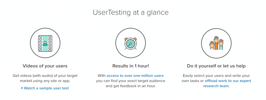 A glance as to what UserTesting does. 